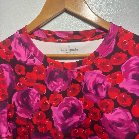 kate spade Floral Long Sleeve Top - Red and Pink NWT - Picture 3 of 12